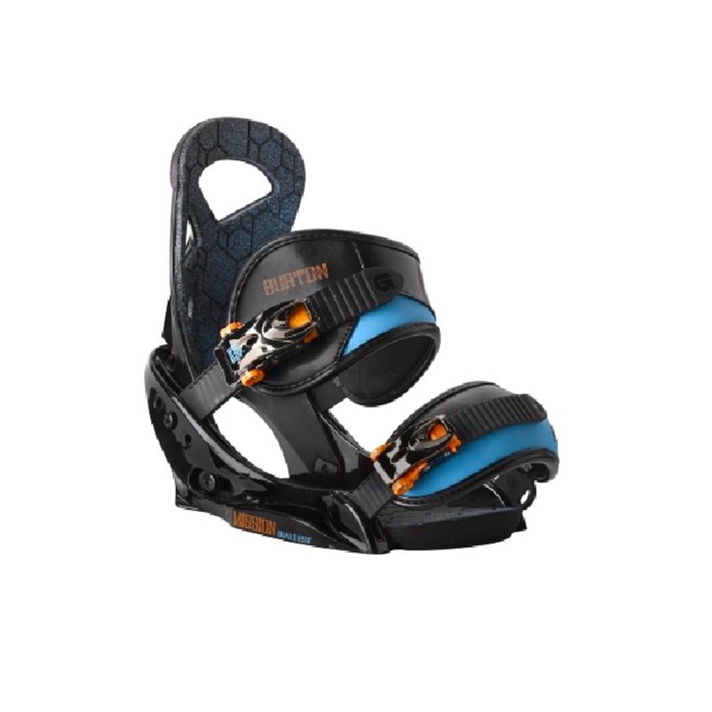 NEW Burton Mission Smalls EST Snowboard Bindings 2014 Black Orange Youth Small